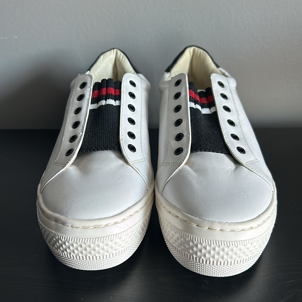Bibi Lou Sneakers 38 New White Black Red - Picture 3 of 4